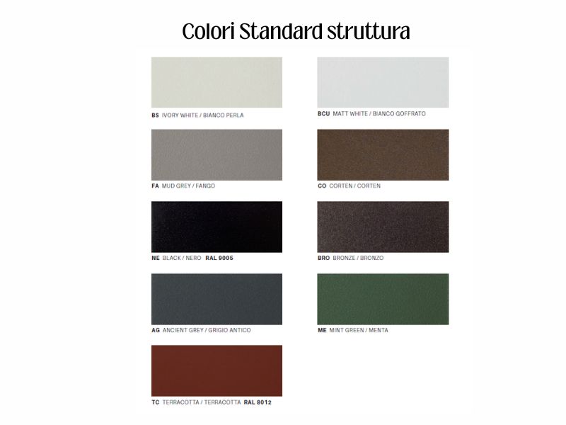 colori standard struttura vermobil